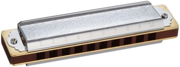 Tombo 797327 Mundharmonika Folk Blues MKII, Major Diatonic, 10 Kanzellen, G-Dur Folk Blues MKII G-Du