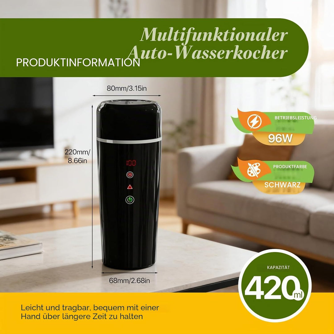 Wasserkocher Auto, Mini Wasserkocher 12V, Mini Wasserkocher mit Magnetrührung, Tragbarer 12V Wasserk