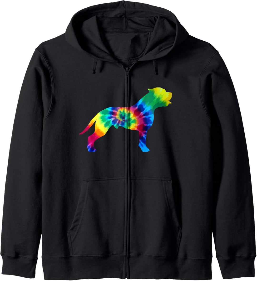 Pitbull Tie Dye Vintage Hippie Pitbull Hund Mama Papa Kapuzenjacke