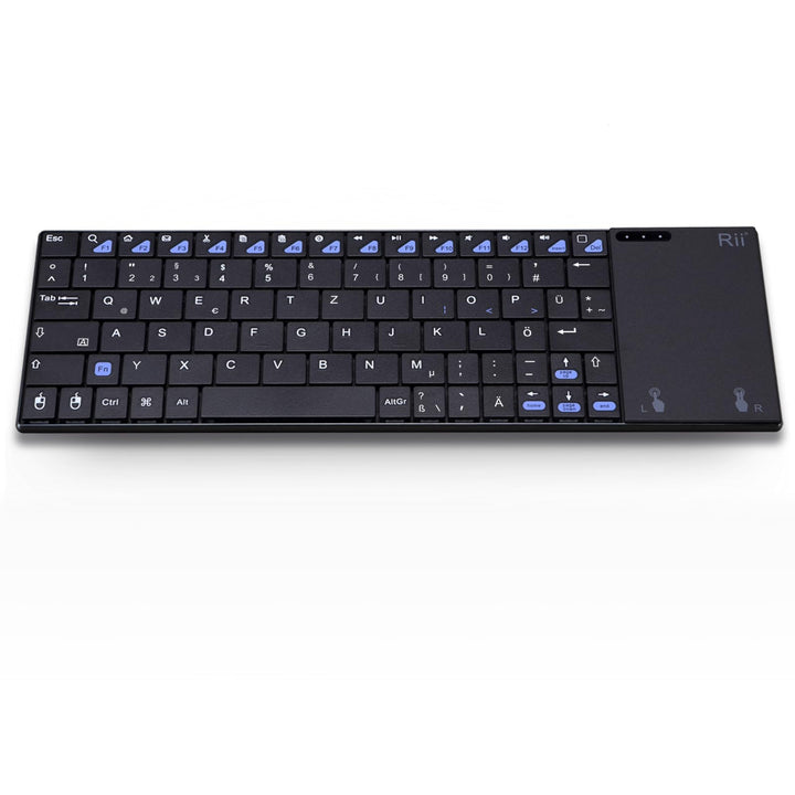 Rii 2.4G Kabellose Tastatur mit Touchpad, Wireless Keyboard, Deutsche QWERTZ-Layout, Tastatur Kabell