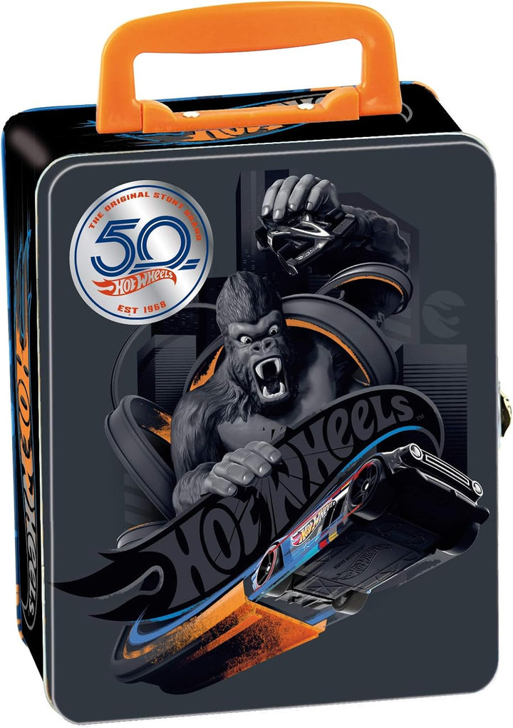 Theo Klein 2881 Hot Wheels Sammelkoffer I Metallkoffer für bis zu 50 Autos I Spielzeug für Kinder ab