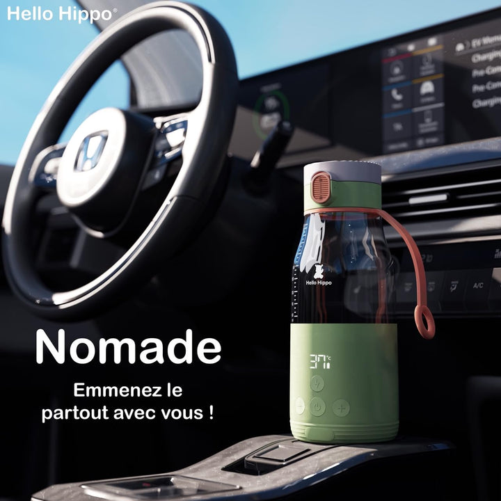 Flaschenwärmer Nomade 300 ml – kabellos, wiederaufladbarer USB-Akku, Auto – Temperatur verstellbar 3