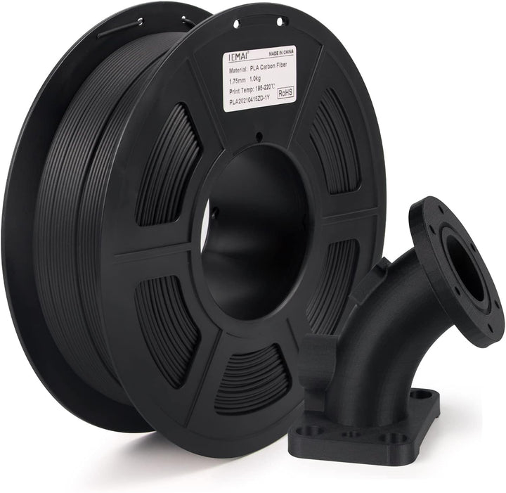 IEMAI PLA Kohlefaser Filament 1,75 mm, 3D Drucker Filament Carbon Fiber Filament 1.75 PLA Gefüllt mi