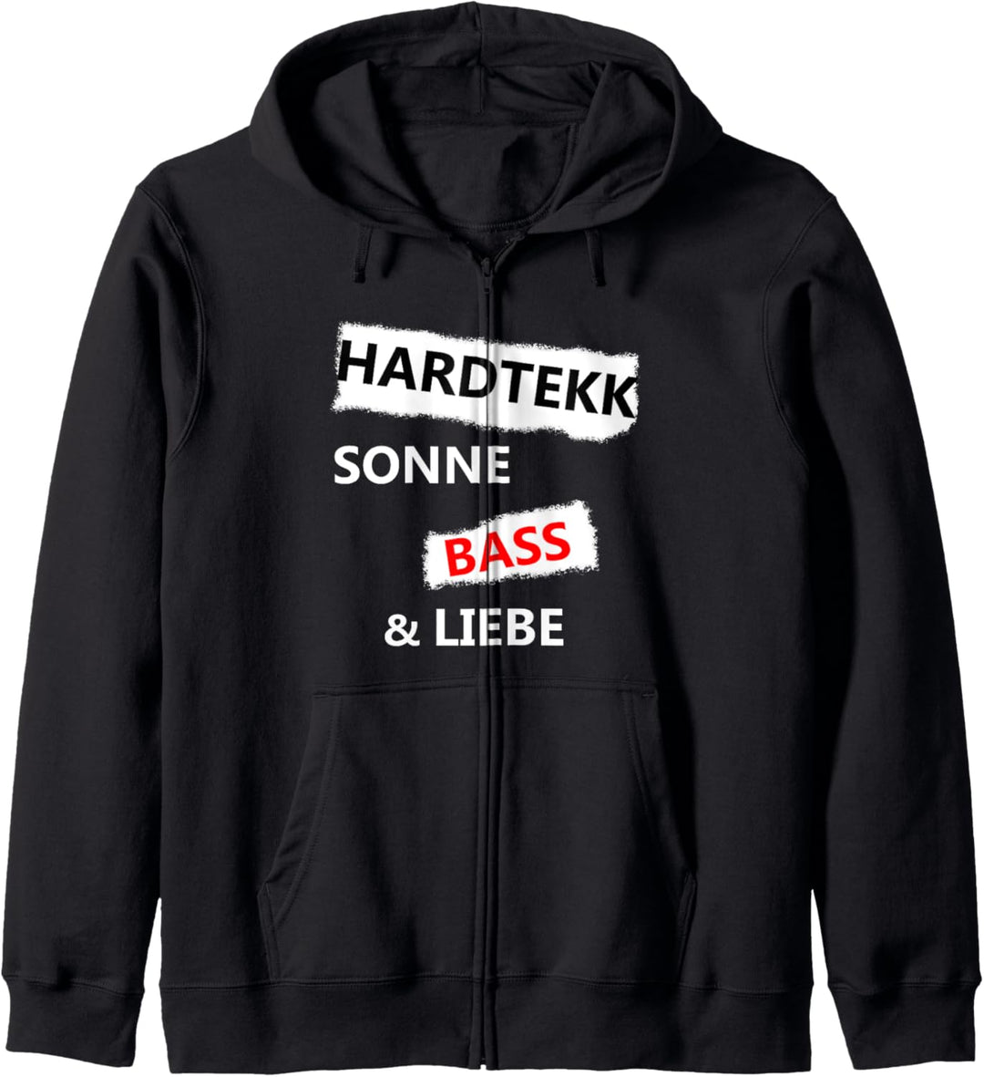 Hardtekk Sonne Bass & Liebe - Rave Raver Festival Hardtekk Kapuzenjacke