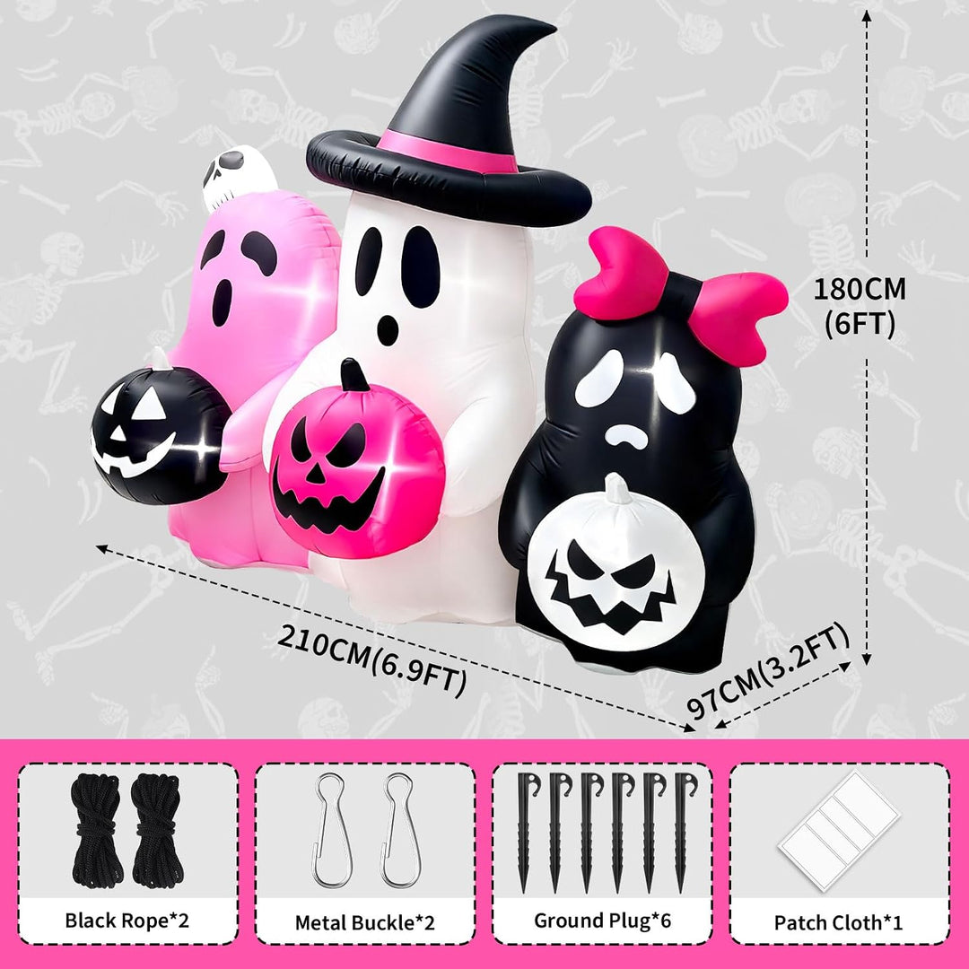 Kalolary Halloween Inflatable Decoration, Halloween Decoration Inflatable Party for Yard Garden Lawn