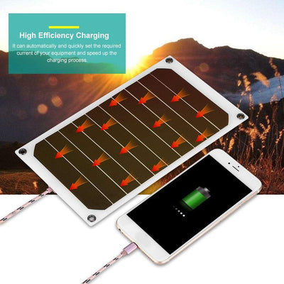 Jadeshay Solar Ladegerät, 10W 5V Solarpanel USB Solar Power Bank IP64 Wasserdichtes Handy-Solarladeg