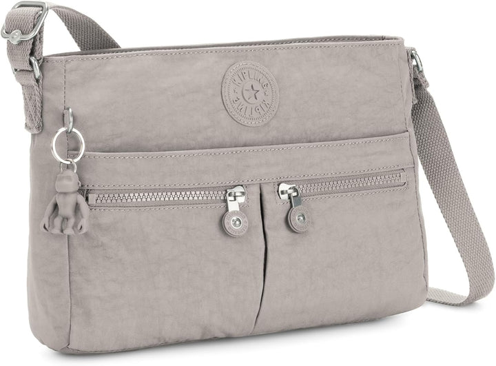 Kipling Damen New Angie Umhängetasche, M Grau Gris, Grau Gris