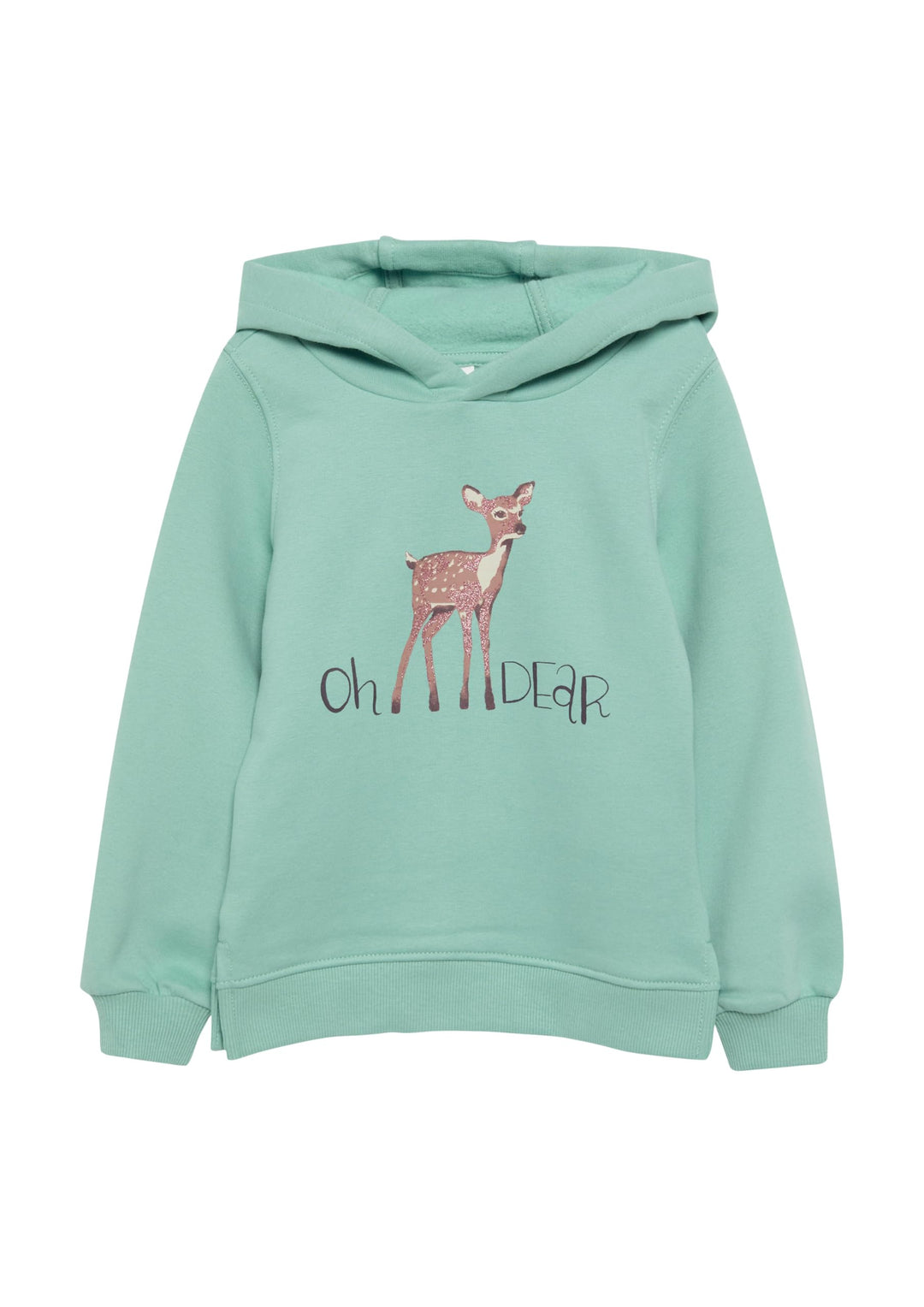 s.Oliver Wärmendes Kapuzen-Sweatshirt mit Glitzerprint 92-98 Helles Türkis, 92-98 Helles T&amp;