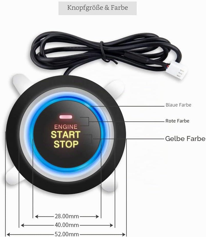 EasyGuard Smart Schlüssel RFID Auto Alarm mit Smart Push Start Button & Touch Keyless Go System