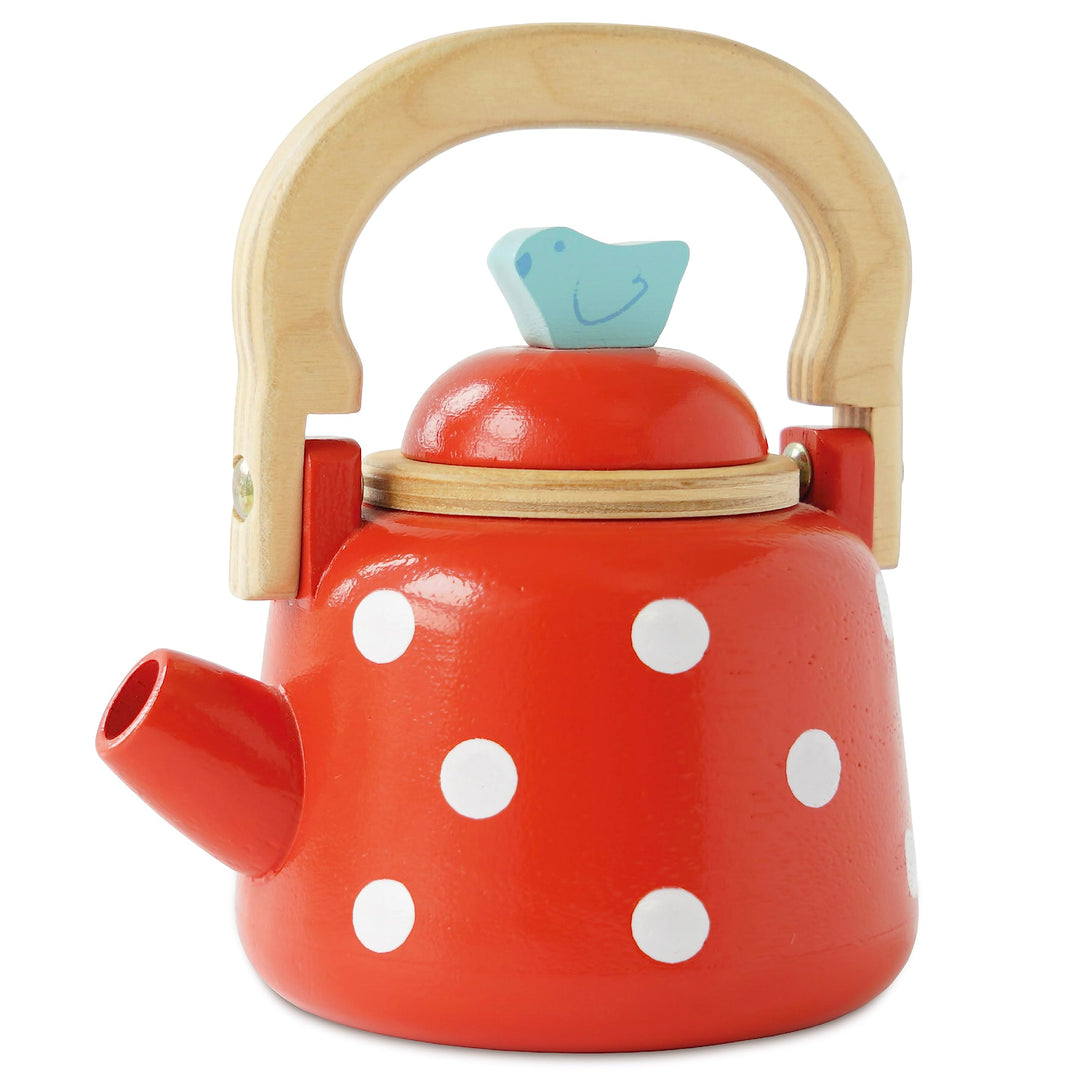 Le Toy Van – Honeybake Küchen-Rollenspiel Wasserkessel „Dotty“ aus Holz – Frühstücks-Spielset | Roll