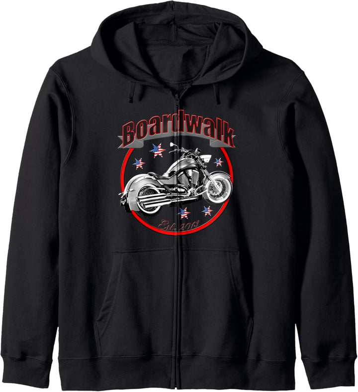Victory Boardwalk U.S.A. Star Motorrad T-Shirt Kapuzenjacke