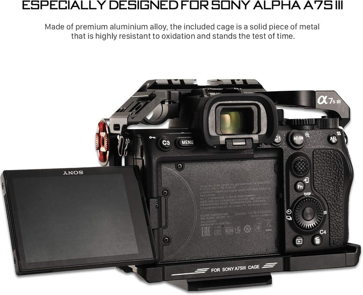 Tilta Full Camera Cage Kompatibel mit Sony a7siii – Schwarz TA-T18-FCC-B