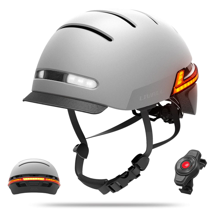 LIVALL Cityhelm mit Blinker, Bluetooth Fahrradhelm mit LED-Frontleuchten und Bremswarnleuchten, Eing