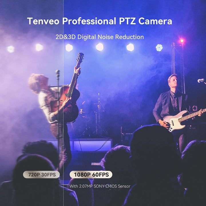 Tenveo Full HD NDI PTZ-Kamera-Set (2x Kameras + K200Pro Controller) | 1080P Dual-Kamera-System mit 3