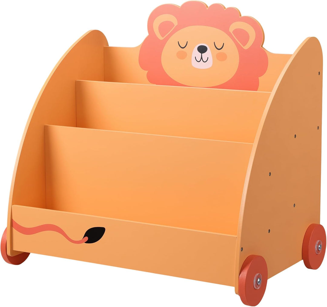 Navaris Bücherregal für Kinder - Kinderzimmer Regal für Bücher und Spielzeug aus Holz - 60 x 58 x 40