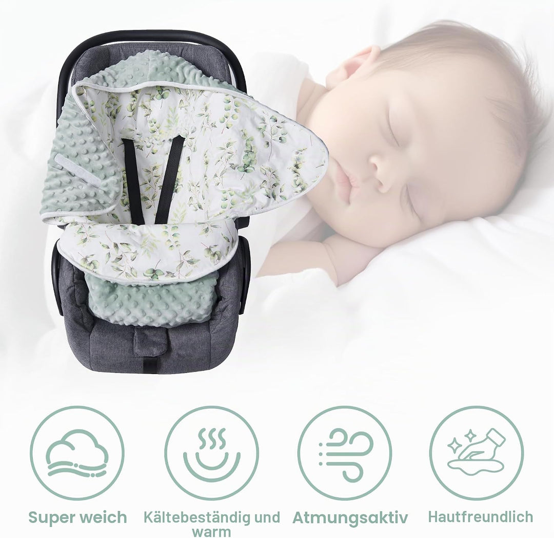 Einschlagdecke Babyschale für Winter Buggy Universal Fusssack Babydecke Baumwolle Baby Pucksack für