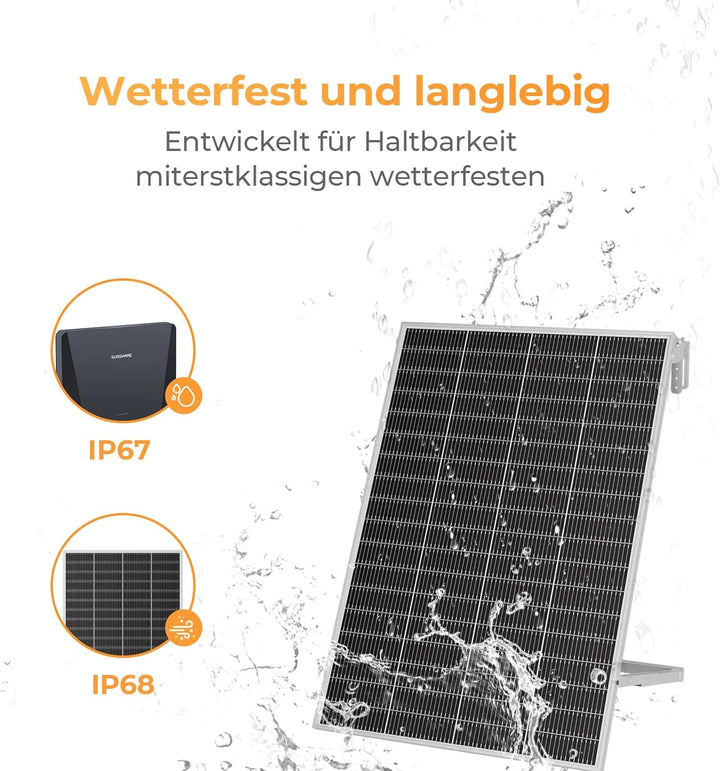 Ray Lite Solarpanel 200W – N-Typ Monokristallin – 25% Wirkungsgrad – Plug & Play – Für Balkonkraftwe