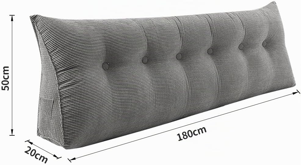Lesekissen für Bett oder Sofa, dreieckig, Rückenlehne, Sofakissen, Kopfteil Baby, abnehmbare Hülle,