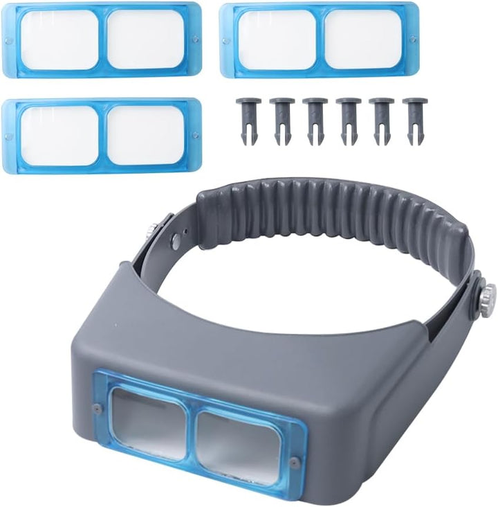 Sarini Professional Headband Magnifier with Double Lens Jewelry Loupe,Binocular Magnifier for Repair