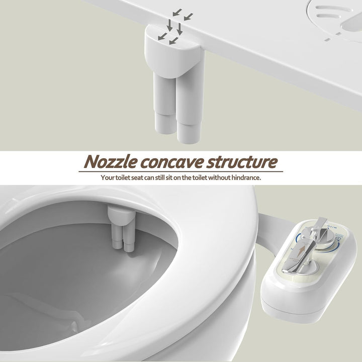 Bidet links,Bidet Einsatz für Toilette links - Einziehbare selbstreinigende Bidet Nicht Elektrisch m