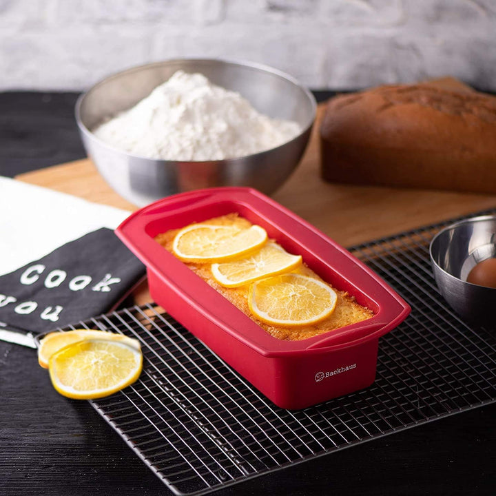 Backhaus FlexBake Silikon Kastenform 22cm mit Teigschaber – BPA-frei, antihaftend, LFGB-zertifiziert