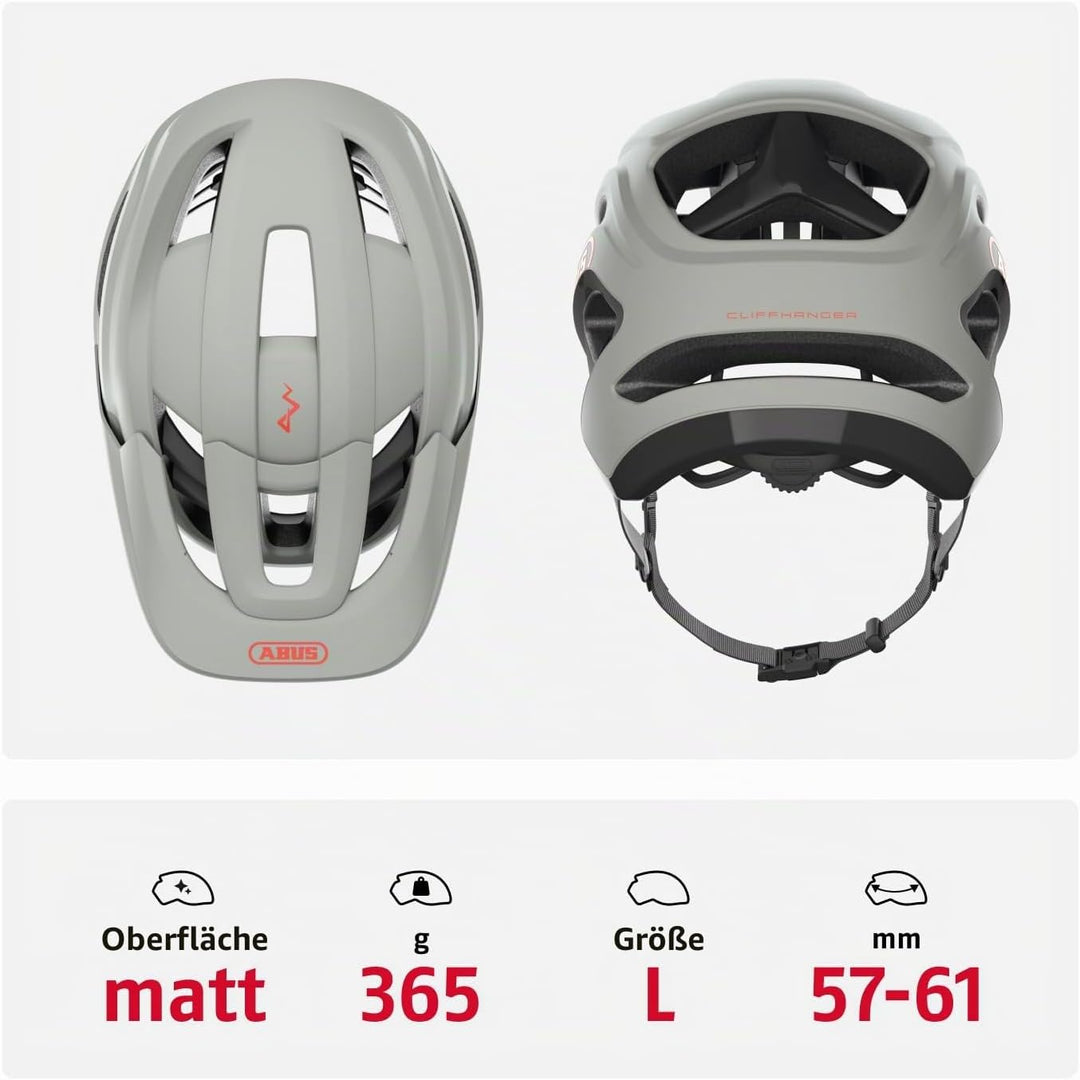 ABUS MTB-Helm Cliffhanger - Fahrradhelm für anspruchsvolle Trails - mit grossen Lüftungsöffnungen &amp;