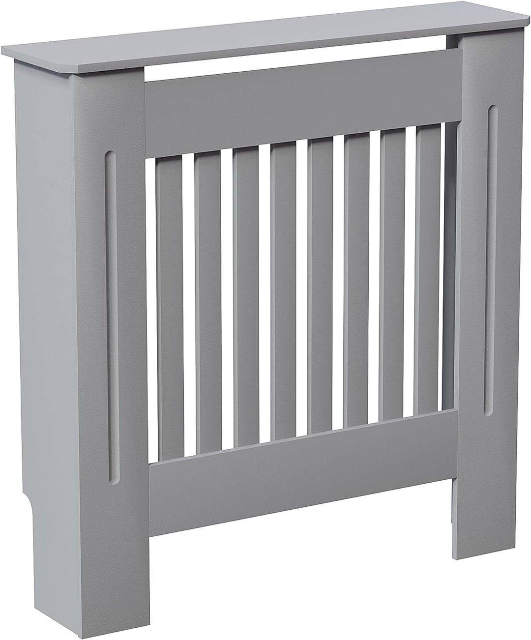 Vida Designs Chelsea-Heizkörperabdeckung, modernes Lamellengrill-Design, grau lackierter MDF-Schrank