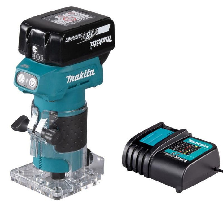 Makita DRT52SF Kantenfräse, 18 V, Ø 6 mm (1 x 3,0 Ah)