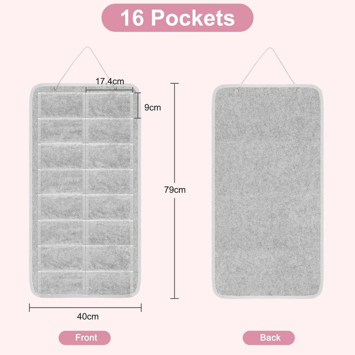 EEEKit Hängender Sonnenbrillen Organizer, 16 Taschen Kleiderschrank Sonnenbrillenaufbewahrung, Reise