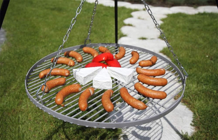 CookKing Stand-Grill Dreibein Grill massiv Schwarzstahlgitter 200cm 50cm Ø