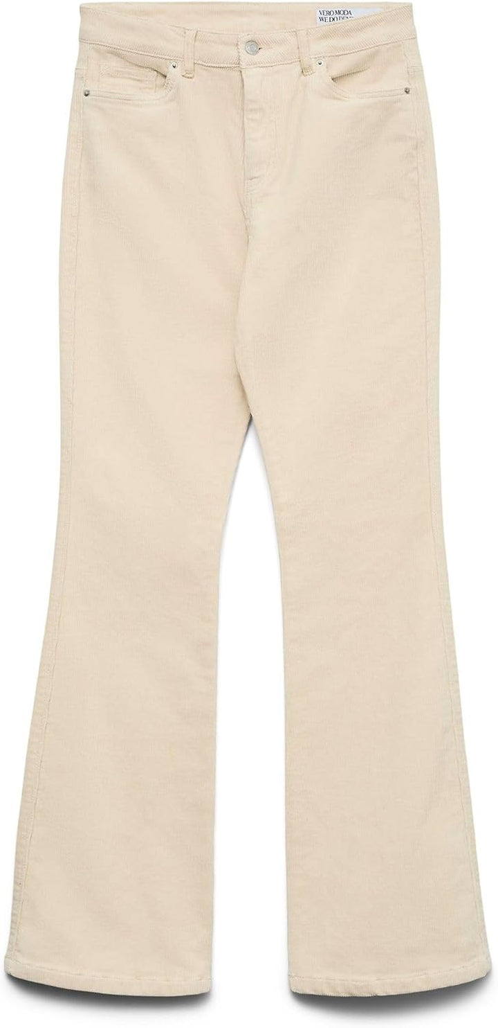 VERO MODA Female Hose VMSIGA Hohe Taille Cordhose L / 32L Birch, L / 32L Birch