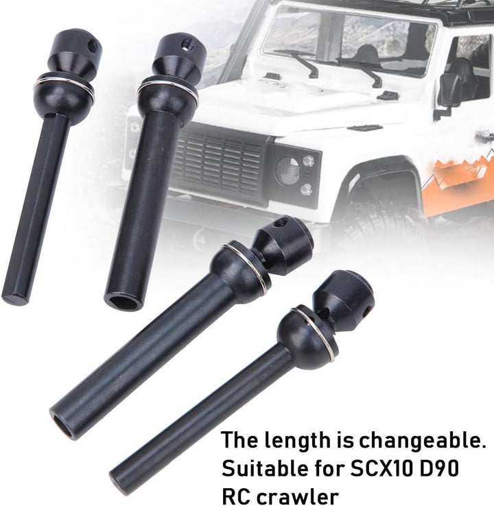 Tbest 2pcs Universal Drive Shaft, Teleskop-Gelenkwelle aus Metall, passend für SCX10 D90 RC Crawler(