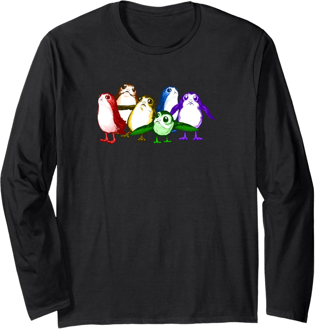 Star Wars Rainbow Pride Porg Parade Langarmshirt