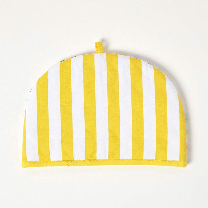 HOMESCAPES Tea Cosy, Kannenwärmer bunt gepunktet, Teewärmer aus Baumwolle, isolierende Haube für Tee
