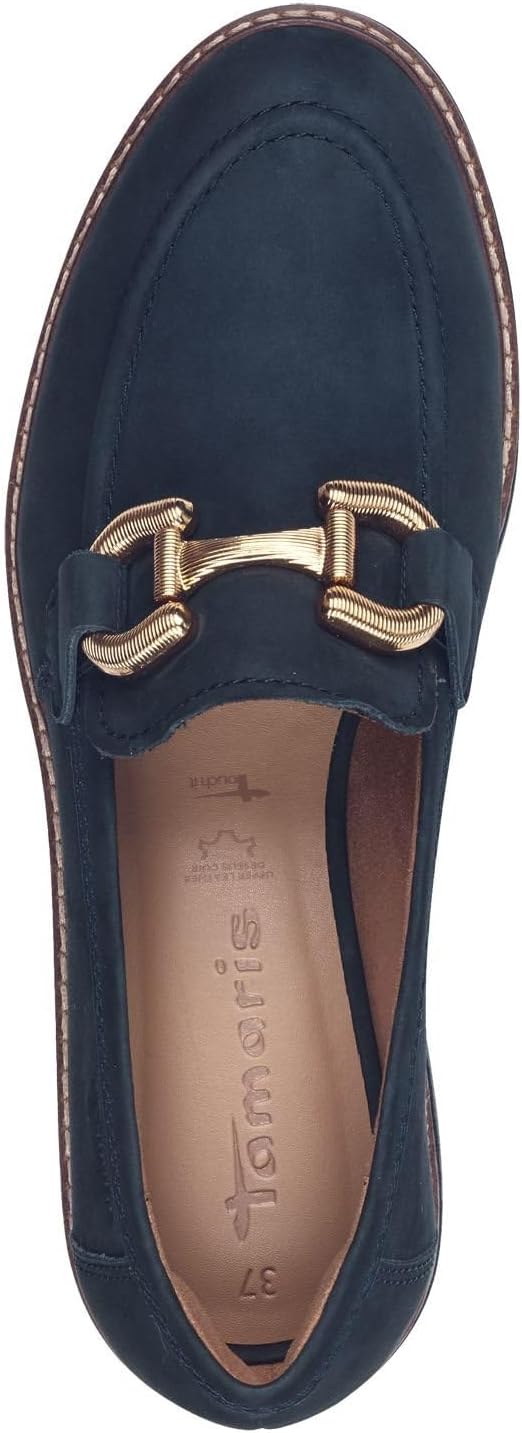 Tamaris Damen Slipper, Frauen Slip On,TOUCHit-Fussbett 37 EU Blau Navy, 37 EU Blau Navy