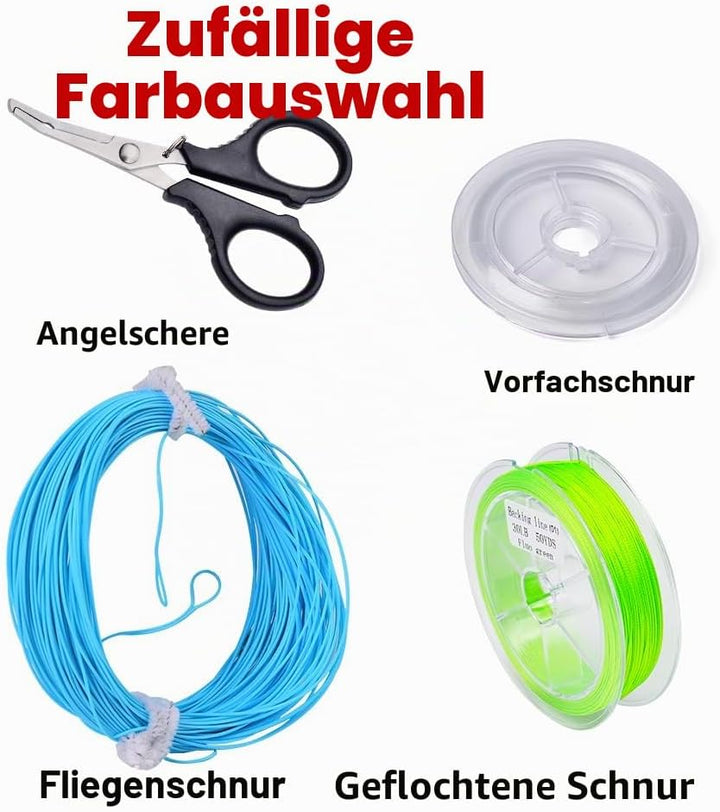 PROBEROS Fliegenfischen Combo - Fliegenrute und Rollen Komplettes Starterpaket mit Fall - Fliegenfis