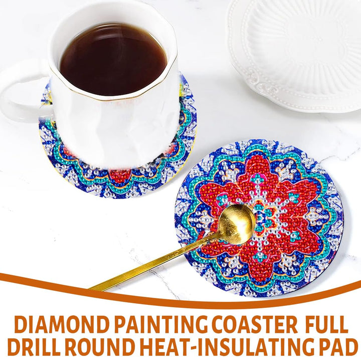 Diamond Painting Kinder Basteln Mandala, Bastelset Diamond Painting Untersetzer, Untersetzer Bastels