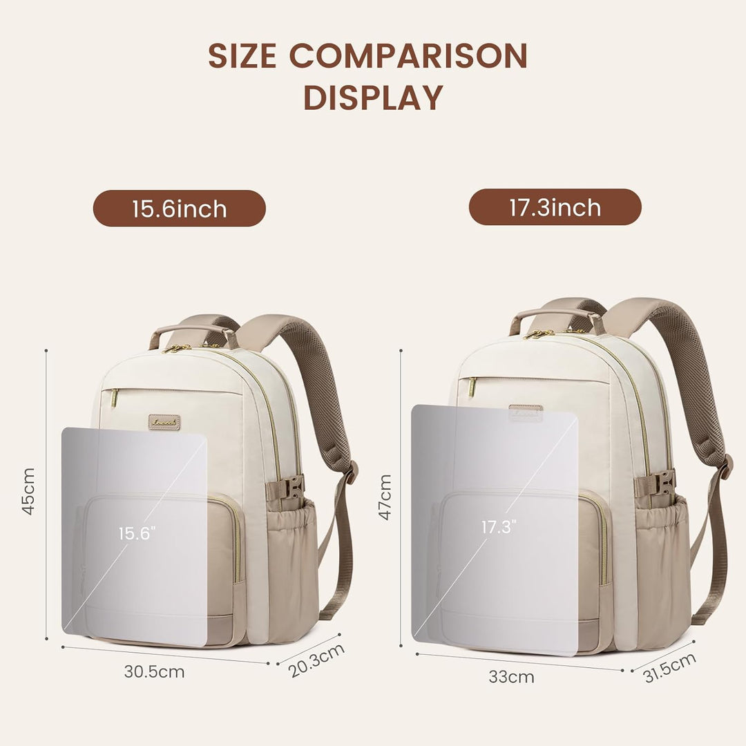 LOVEVOOK Rucksack Damen,15,6 Zoll Laptop Schulrucksack Teenager mit grossem Fach für Trinkflaschen,T