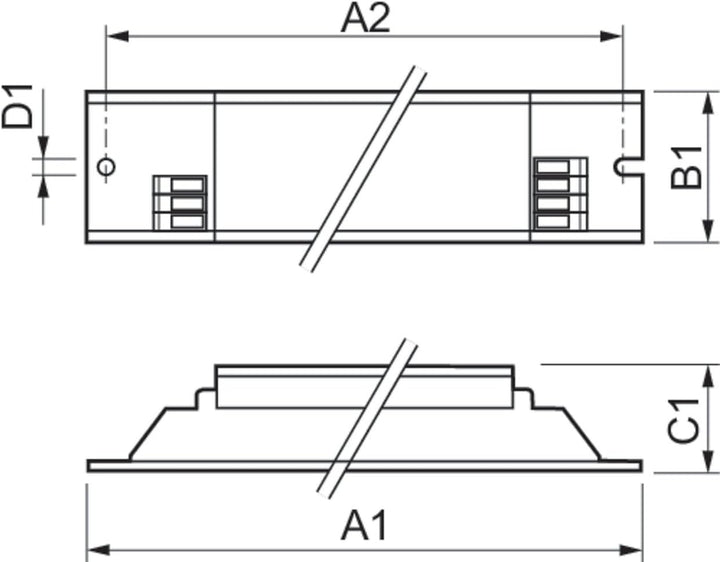 Elektronisches Vorschaltgerät 2x55/58W PHILIPS HF-B 158 258 TLD EII