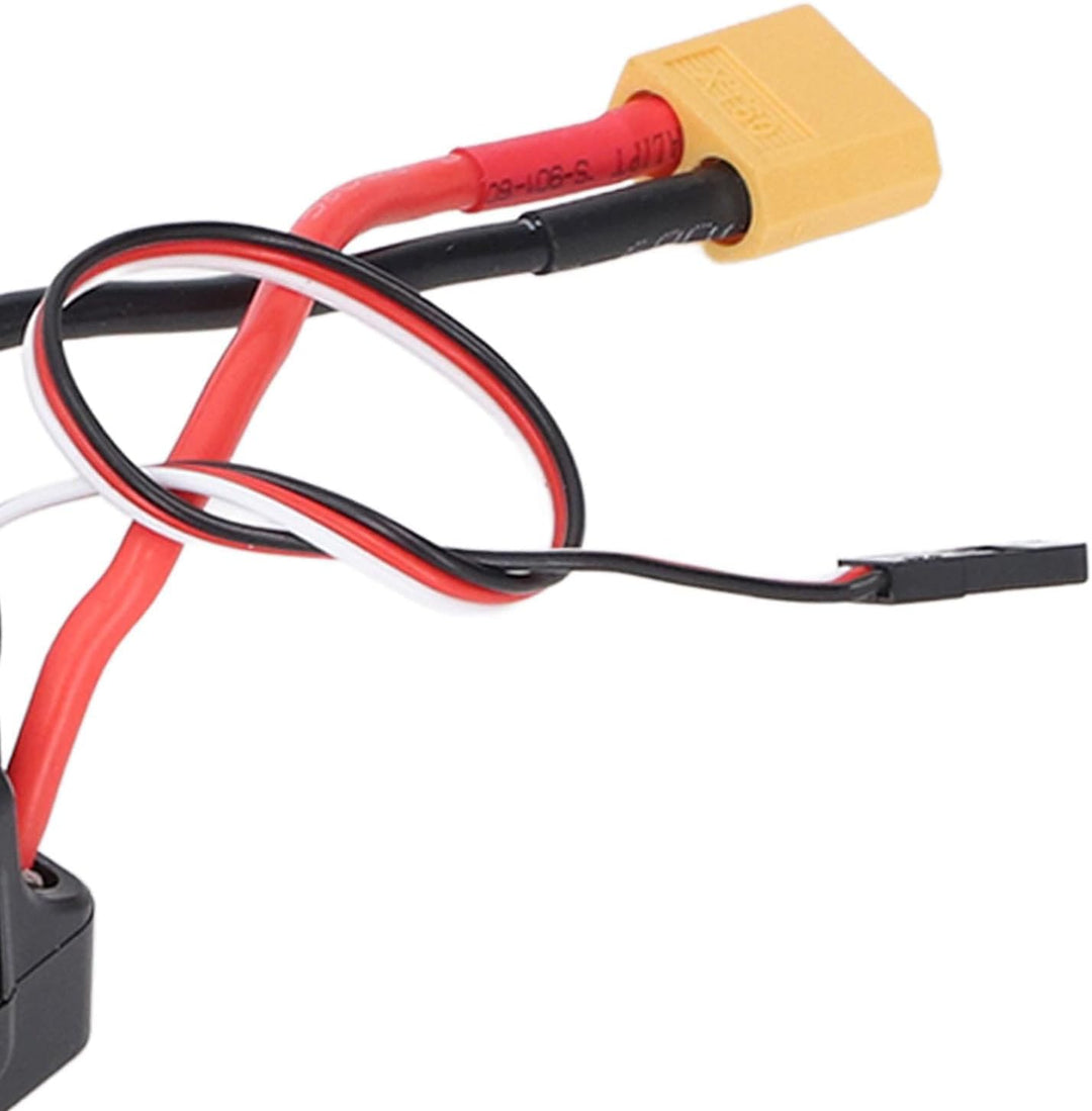 Walfront 45A RC-Brushless-Regler mit Externem Programmieranschluss für 1/10 RC-Car, Allwetter-Perfor