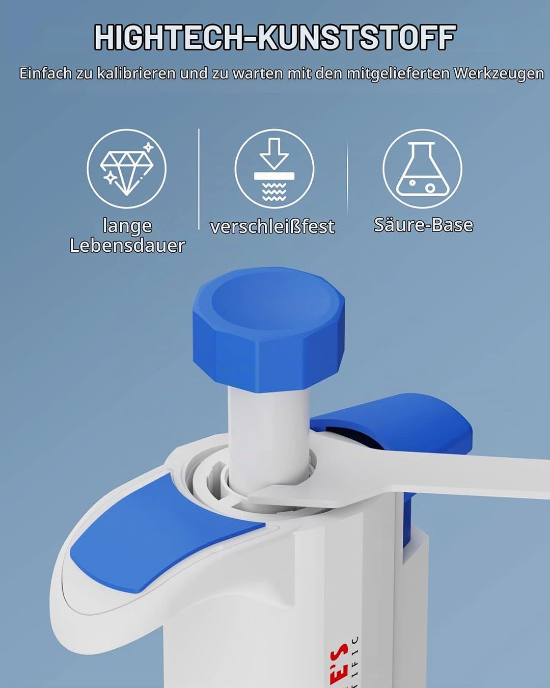 1-5ml Pipetten Pipettor 1000-5000μl Micropipette Mikropipette Labor Einkanal Pipettierer Mikroliterp