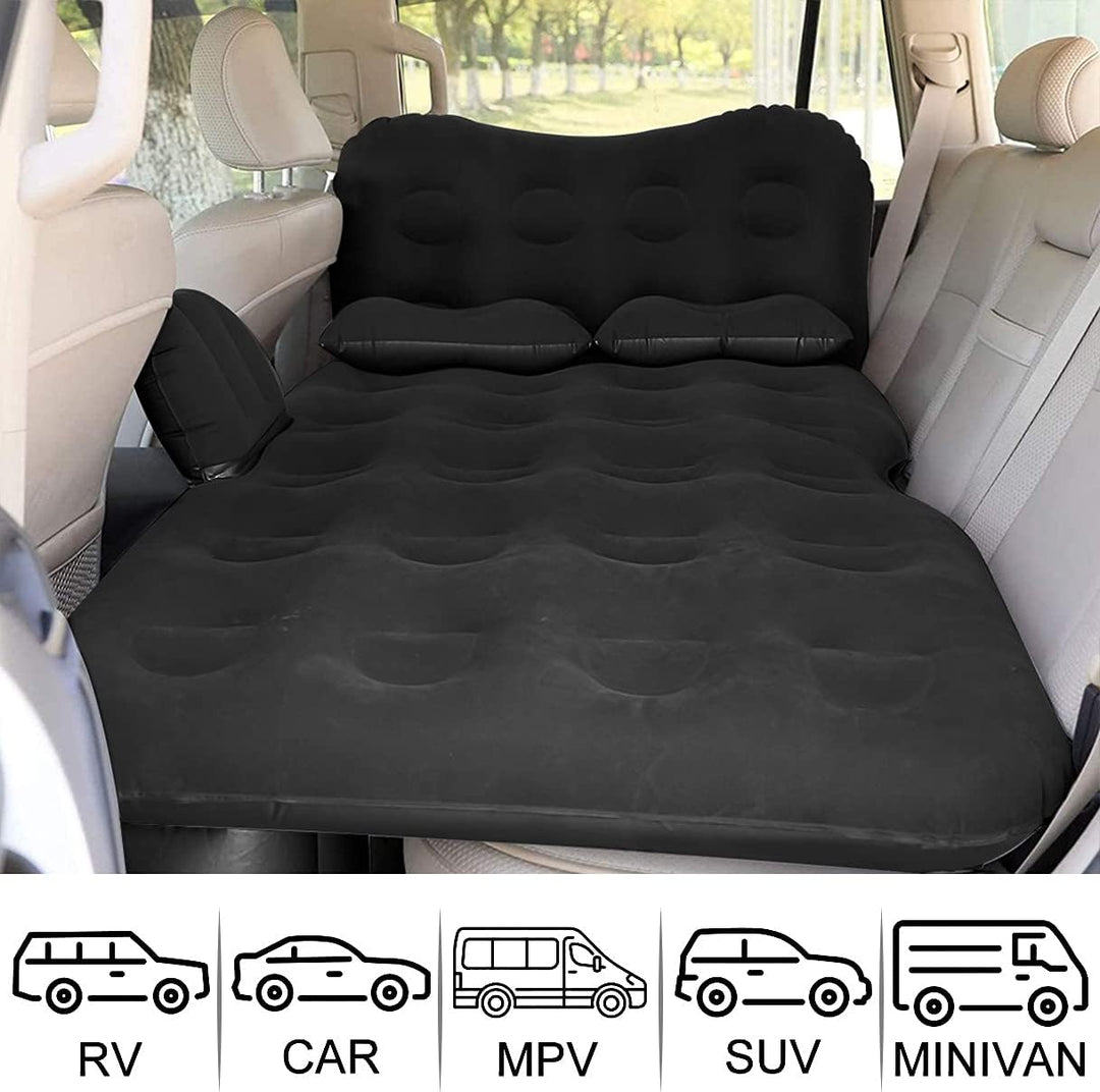 SAYGOGO Aufblasbare Auto Luftmatratze/Reisebett, verdicktes Campingbett, Isomatte mit Auto-Luftpumpe