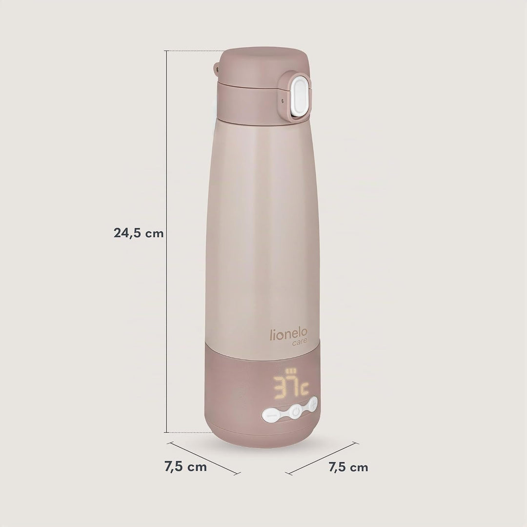 Lionelo Thermup Bottle tragbarer Babyflaschenwärmer für unterwegs, kabellos, Thermosflasche mit Heiz