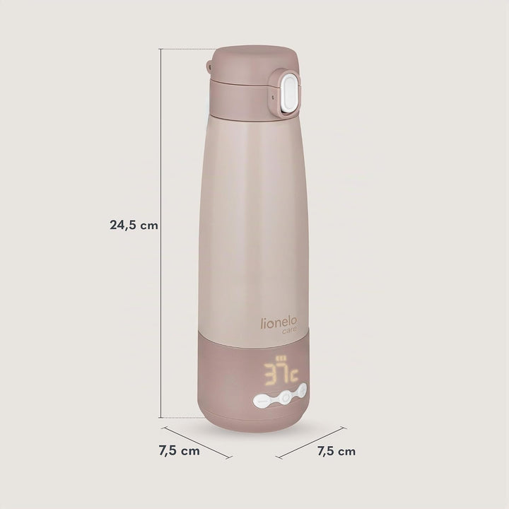 Lionelo Thermup Bottle tragbarer Babyflaschenwärmer für unterwegs, kabellos, Thermosflasche mit Heiz