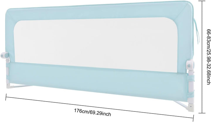 Bettgitter Rausfallschutz klappbar Kinderbettgitter 176cm Bettschutzgitter | Bett Rail höhenverstell