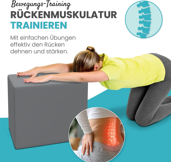 maxVitalis Orthopädischer Bandscheibenwürfel, Stufenlagerungswürfel zur orthopädischen Stufenlagerun