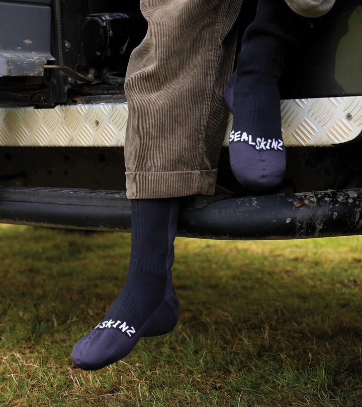 Sealskinz Unisex Kaltes Wasser Wasserdichte Socken Black / Navy Blue S, Black / Navy Blue S