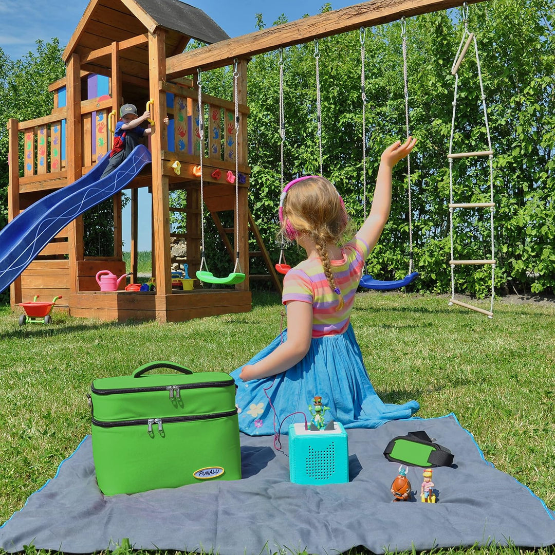 Toniebox Tasche XL kompatibel mit Toniebox 1 & 2 – Platz für bis zu 68 Hörfiguren, Kopfhörer & Lades