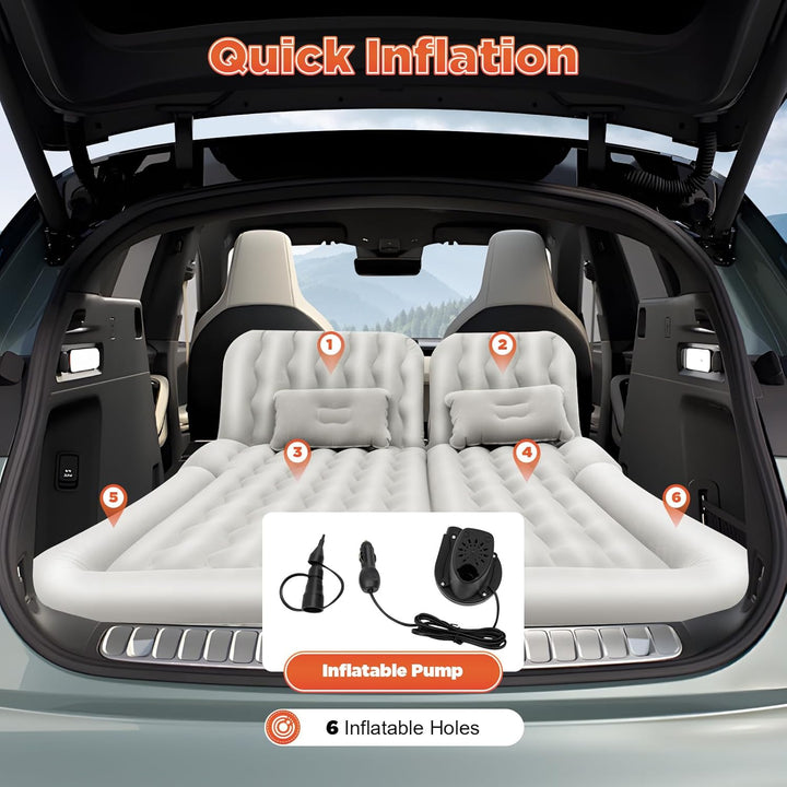 FUNYSF Auto Luftmatratze SUV aufblasbare Bett aufblasbare Camping Bett Combo Portable Bett, abnehmba