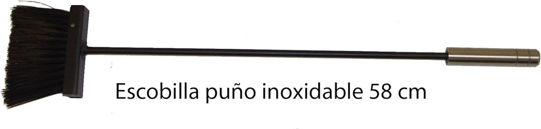 Imex El Zorro 10016 Kamin-Zubehörset, gebogenes Design, rostfrei, 68 x 23 x 14 cm, Schwarz